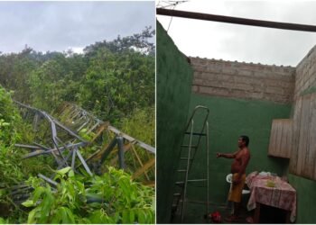 Chuva intensa causa alagamento, destelha casa e derruba torre em São Gabriel da CachoeiraChuva intensa causa alagamento, destelha casa e derruba torre em São Gabriel da Cachoeira