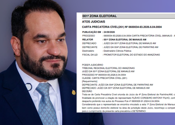 Flávio Antony é citado pela Justiça Eleitoral e terá dois dias para apresentar defesa - (Foto: Reprodução/Tribunal Regional Eleitoral do Amazonas)