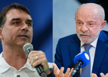 O levantamento AtlasIntel mostra uma disputa apertada em um eventual segundo turno entre Lula e Flávio Bolsonaro - (Foto: Reprodução/ Pesquisa AtlasIntel)