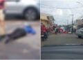 Mulher cair de moto e morre esmagada por caçamba no Tarumã