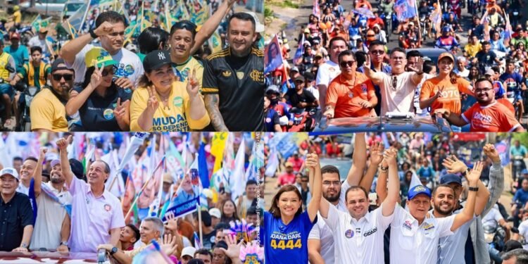 Candidatos ao governo do Amazonas intensificam agenda no interior do Amazonas - (Foto: Reprodução/Assessoria candidatos)