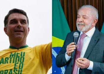Flávio Bolsonaro e Lula aparecem empatados em cenário de 2º turno, aponta pesquisa