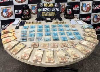 Trio é preso com mais de R$ 100 mil, armas e munições durante abordagem em Manaus