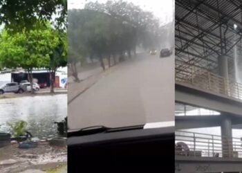 Chuva forte causa transtornos em diferentes zonas de Manaus nesta segunda-feira