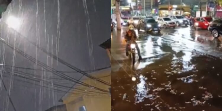 Chuva é registrada em diferentes zonas de Manaus após dia de calor e intensa fumaça