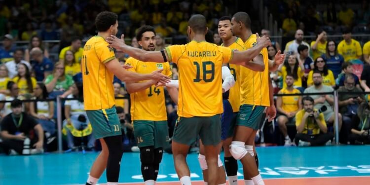 Brasil vence Venezuela e está no mundial de vôlei masculino