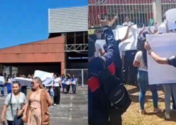 manifestação em escola