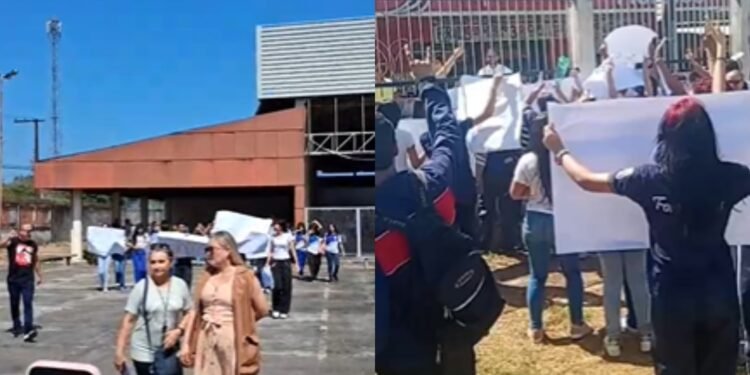 manifestação em escola