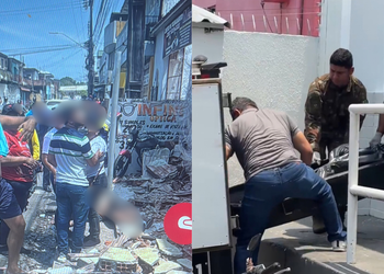 Pedreiro morre após ser atingido por escombros de um muro - (Foto: Reprodução/Redes Sociais)