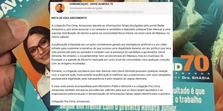 Campanha de David nega distribuição de rancho e peixe, diz que imagens são de IA e que MPE foi acionado