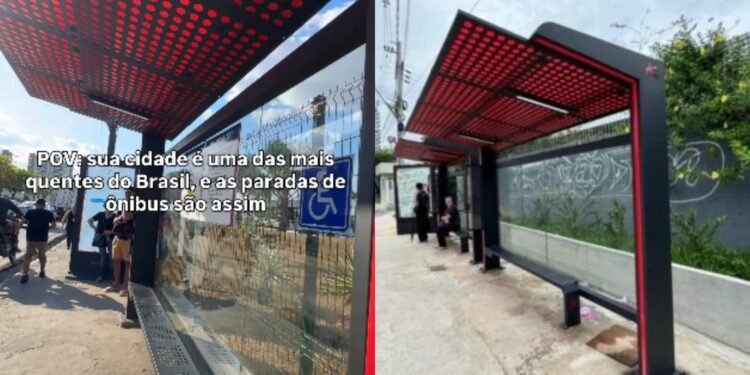 Paradas de ônibus em Manaus expõem passageiros ao sol e voltam a ser alvo de críticas nas redes sociais