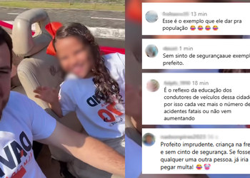 Internautas cobram IMMU após prefeito de Manaus aparecer sem cinto em vídeo - (Foto: Reprodução/Redes Sociais)