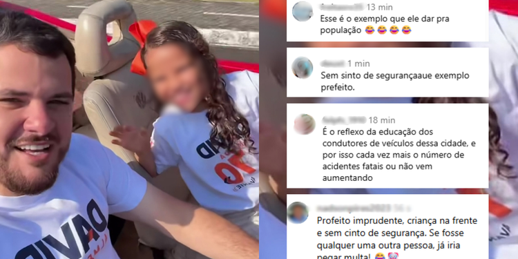 Internautas cobram IMMU após prefeito de Manaus aparecer sem cinto em vídeo - (Foto: Reprodução/Redes Sociais)