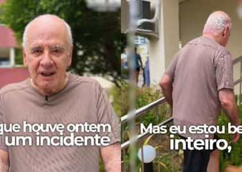 Serafim tranquiliza população após queda na saída do debate - (Foto: Reprodução/Redes Sociais)