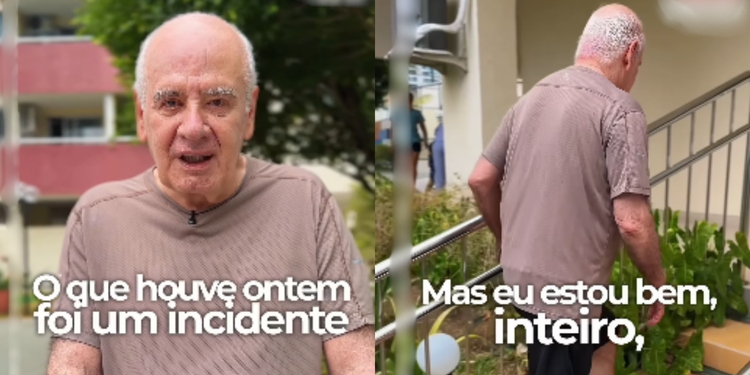 Serafim tranquiliza população após queda na saída do debate - (Foto: Reprodução/Redes Sociais)
