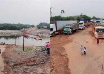 Balsa falha na BR-319 e provoca filas no Igapó-Açu