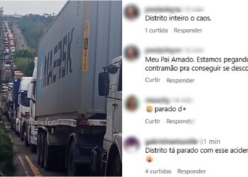 Carro bate em árvore e causa longo congestionamento na Bola da Suframa