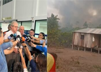 João Paulo Capobianco defendeu o envolvimento da Polícia Militar nas ações de combate ao fogo - Foto (Reprodução/Ibama-AM/rede social)