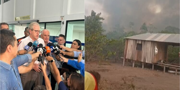 João Paulo Capobianco defendeu o envolvimento da Polícia Militar nas ações de combate ao fogo - Foto (Reprodução/Ibama-AM/rede social)