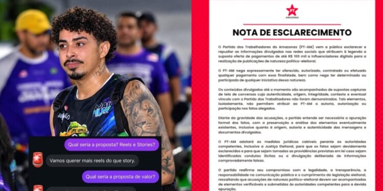 Influenciador Will Robson expõe oferta de R$ 100 mil para se posicionar em favor de Lula; PT nega e anuncia medidas judiciais