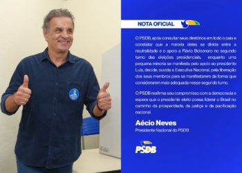 PSDB libera filiados para escolher entre Flávio Bolsonaro e Lula no segundo turno das eleições