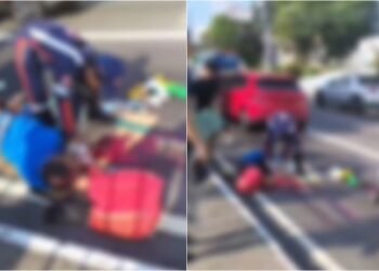 Homem fica gravemente ferido após ser atropelado na Constantino Nery