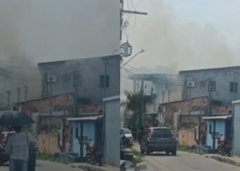 Incêndio atinge casa em Manaus em meio a calor e baixa qualidade do ar