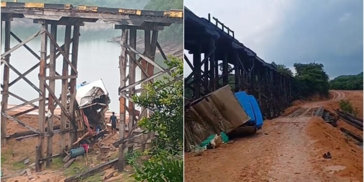 Queda de caminhão de ponte deixa um morto e quatro feridos no Amazonas