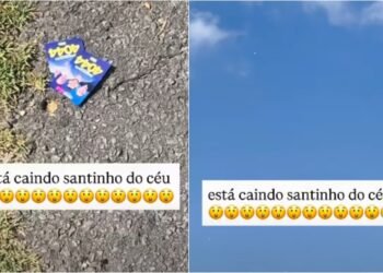 Santinhos de Roberto Cidade são flagrados caindo do céu em Manaus