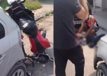 Motociclista fica gravemente ferido após colidir com carro na zona Leste de Manaus