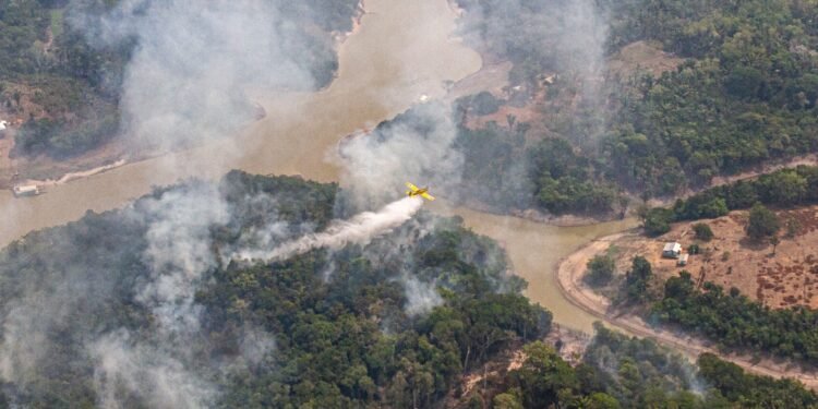Combate ao fogo no Amazonas ganha reforço aéreo em Manaus, Itacoatiara e Parintins