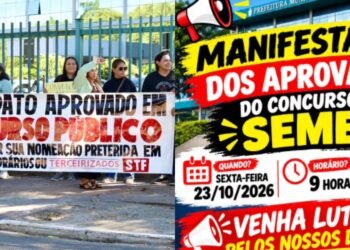 Aprovados em concurso da Semed convocam manifestação em frente à Prefeitura de Manaus nesta sexta-feira, 23