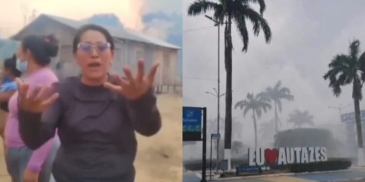 'Brigadistas não estão conseguindo dar conta', diz moradora de Autazes enquanto fogo e fumaça atingem região
