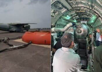 Piscinas abastecem aeronave na Base Aérea de Manaus para combater incêndios florestais no Amazonas