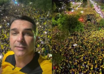 Em Manaus, Flávio Bolsonaro diz que vai combater queimadas, asfaltar BR-319 e fazer ZFM crescer
