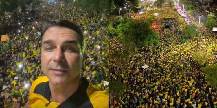 Em Manaus, Flávio Bolsonaro diz que vai combater queimadas, asfaltar BR-319 e fazer ZFM crescer
