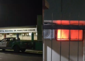 Princípio de incêndio atinge hospital em Manicoré - (Foto: Reprodução/Redes Sociais)