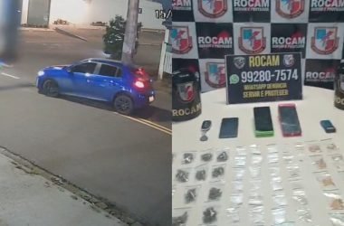 Motorista foge após atropelar idoso e acaba preso com drogas no carro em Manaus - (Imagens: Reproduçã/ Rocam e Redes sociais)
