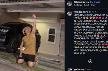 Filho do piseiro celebra conquista de casa própria - (Foto: Reprodução/Instagram @filhodopiseiro)