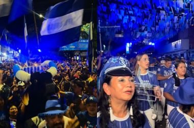 Multidão azulada toma as ruas de Parintins