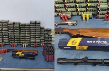 Apreensão de armas, munições e acessórios durante a operação