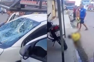 Homem morre após grave colisão entre motocicleta e carro no Jorge Teixeira, em Manaus - (Foto: Reprodução/ Redes sociais)