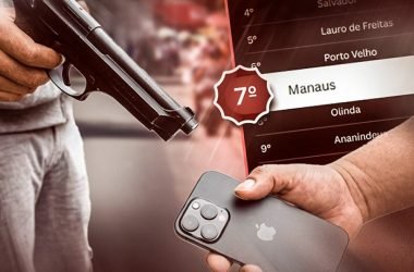 Manaus tem a 7ª maior taxa de roubos e furtos de celulares do Brasil, aponta levantamento - (Arte: Abraão Torres/Rios de Notícias)