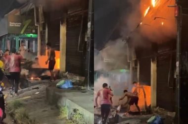Incêndio atinge estabelecimento e assusta moradores no Jorge Teixeira - (Foto: Reprodução/ Redes sociais)