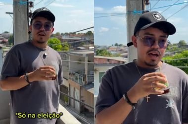 Humorista ironiza realização de asfaltamento durante período eleitoral em Manaus - (Foto: Reprodução/ Redes sociais)