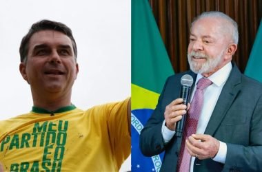 Flávio Bolsonaro e Lula aparecem empatados em cenário de 2º turno, aponta pesquisa - (Foto: Reprodução/ Fernando Frazão/Agência Brasil e Ricardo Stuckert/PR)