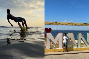 “Isso aqui é o Brasil”: criança americana se encanta ao conhecer o Amazonas pela primeira vez - (Foto: Reprodução/Redes sociais - @yas.bukhari)