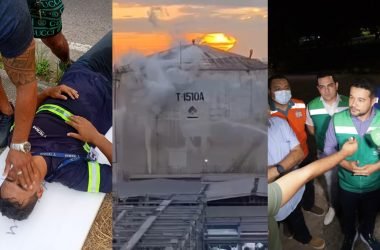 Gabinete de crise é instalado após vazamento de gás no Distrito Industrial de Manaus - (Fotos: Reprodução/Redes sociais)