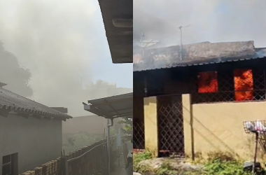 Incêndio atinge residência no Santo Antônio - (Foto: Reprodução/Redes Sociais)