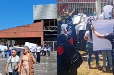 manifestação em escola